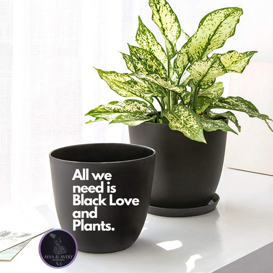 Black love planter